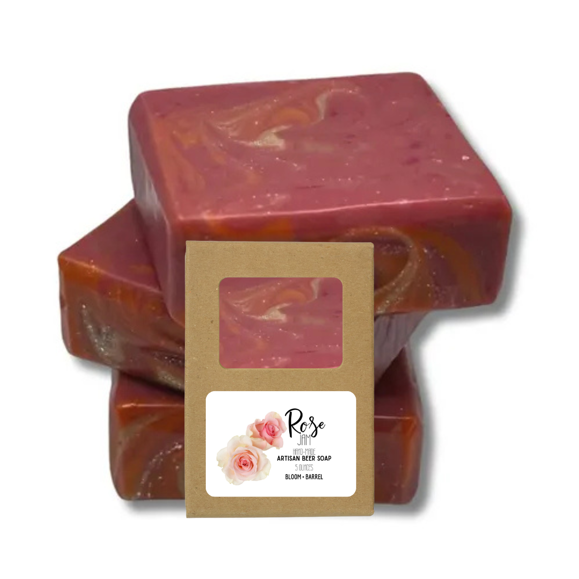 Rose jam beer soap