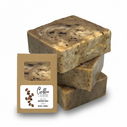 Coffee and plantain soap