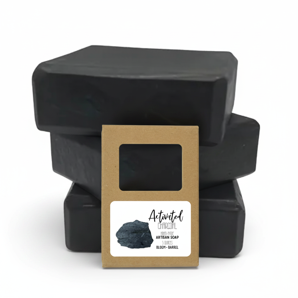 Activated charcoal soap