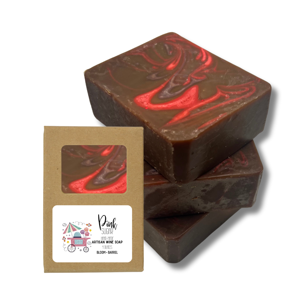 Pink sugar wine soap