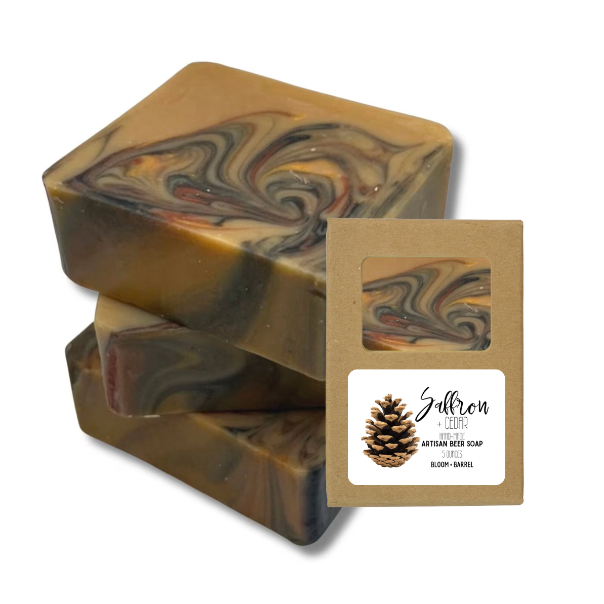 Saffron beer soap