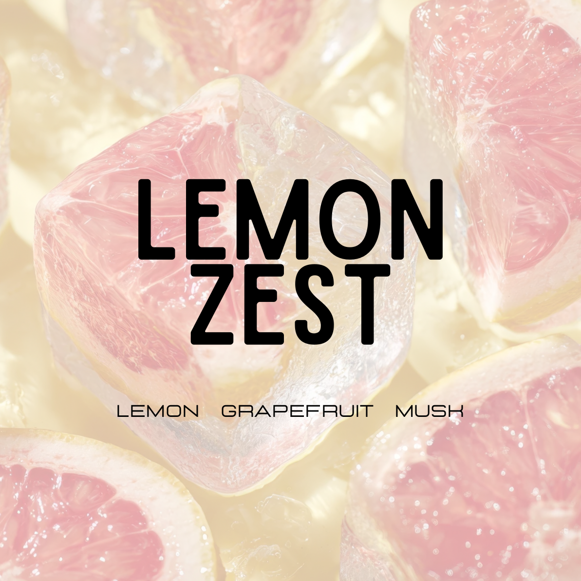 Pink lemonade candies with 'Lemon Zest' text on a light background