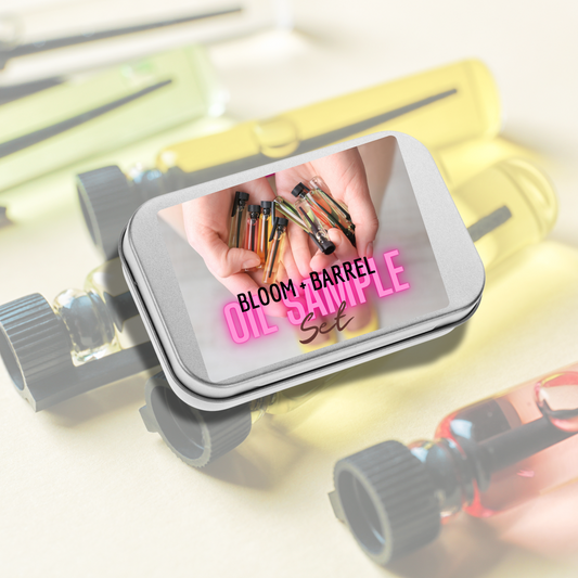 perfume oil sample tin
