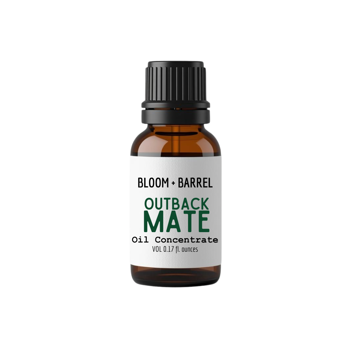 Bottle of Bloom & Barrel Outback Mate Oil Concentrate on a white background