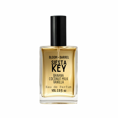 Perfume bottle labeled 'Red Velvet Cupcake' by Bloom & Barrel on a white background