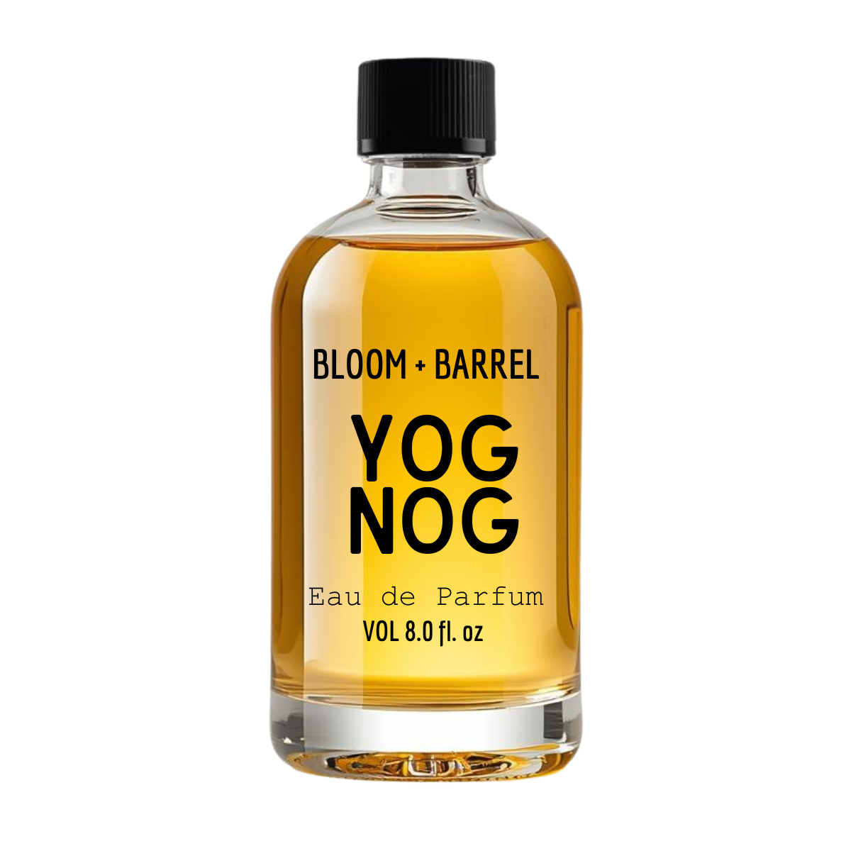Bottle of Bloom & Barrel Yog Nog Eau de Parfum on a white background